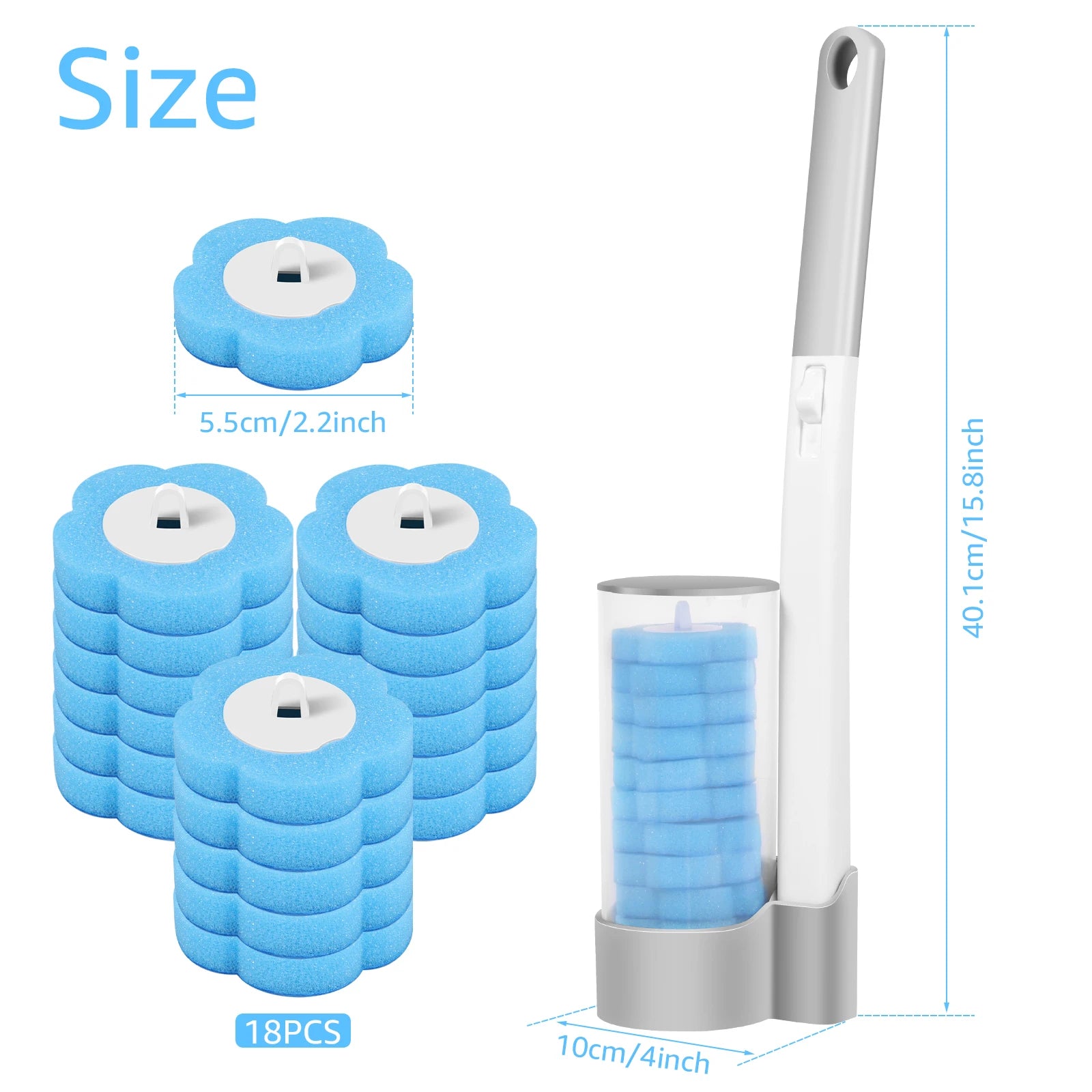 No-Touch Toilet Brush Set