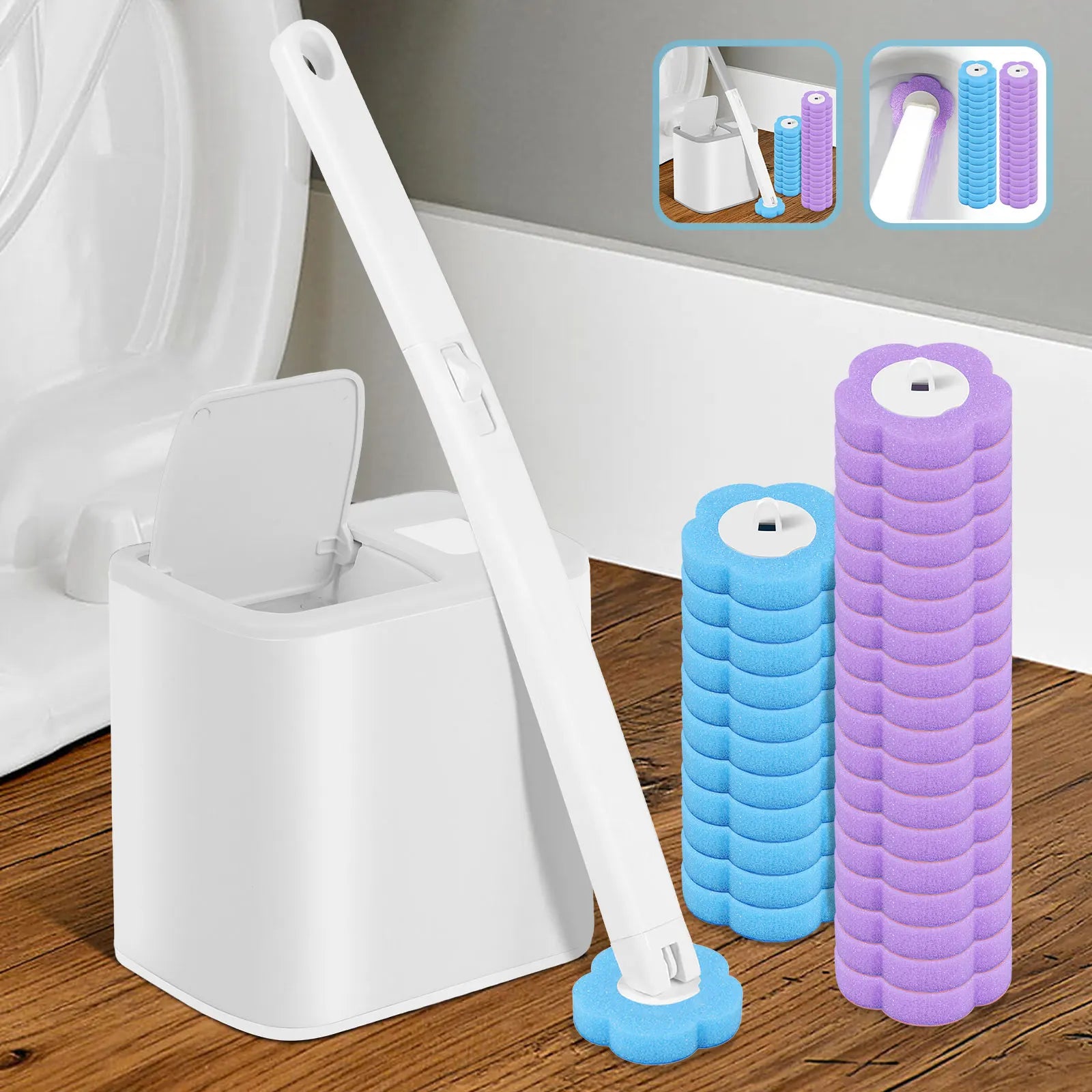 No-Touch Toilet Brush Set