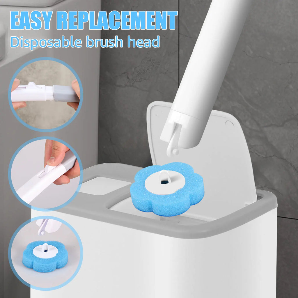 No-Touch Toilet Brush Set